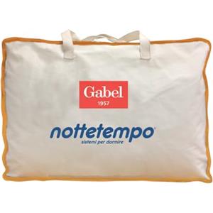 Gabel Nottetempo Piumino Caldissimo 235 gr/mq, Imbottitura 30% Piumino, 70% Piumetta, Fodera in Cotone 100%, Bianco, Matrimoniale, 205 x 250 x 2 cm