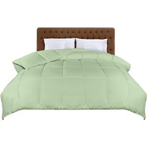 Utopia Bedding Piumone 155 x 220 cm, Primavera/Estivo Piumino Letto Singolo, 200 gr/mq Trapunta in 100% Microfibra (Verde Salvia)