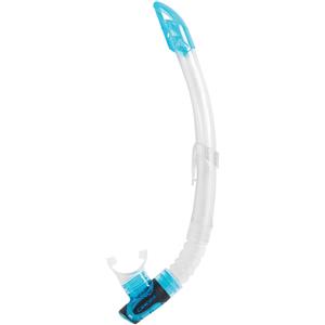 Cressi Gamma Snorkel Unisex - Adulto, Tubo Curvo con Paraspruzzi Sagomato, Trasparente/Acquamarina