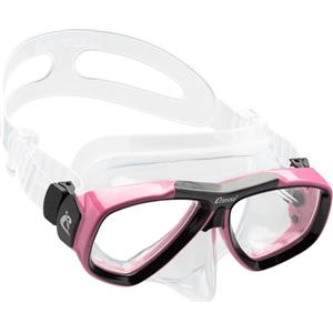 Cressi Focus - Maschera Subacquea Unisex Adulto Trasparente/Rosa con Facciale in Silicone Morbido e Ottima Visibilità