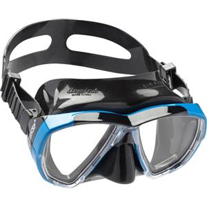 Cressi Big Eyes Mask - Maschera Subacquea con Lenti Temperate e Campo Visivo Eccezionale, Nero/Blu, Taglia Unica