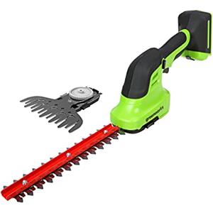 Greenworks G24SHT Decespugliatore e Tagliaerba 2-in-1, Lame da 20cm per Steli e Ramoscelli Fino a 8mm, 2800spm, Lama per Erba da 15cm SENZA Batteria 24V e Caricabatterie, Garanzia 3 Anni