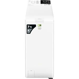 AEG 6000 Lavatrice a Carica Dall'alto, 7 kg, LTR6G37A, Tecnologia PROSENSE, Classe A, Display LCD con Touch Control, Giri 1251, 599x397x903 mm, Bianco