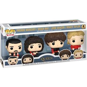 Funko Pop! Rocks - Queen 4PK: Freddie Mercury, Brian May, John Deacon, Roger Taylor - Figure in Vinile da Collezione