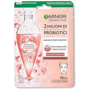 Garnier Maschere per Occhi e Viso SkinActive, Per una Pelle Luminosa e Sana e un Contorno Occhi in Salute, Adatta a Tutti i Tipi di Pelle, Confezione da 5