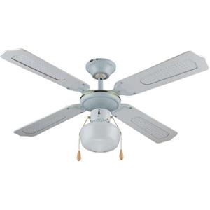 Vinco Ventilatore a Soffitto con Luce 4 Pale Bianco 105 cm 55w