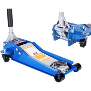 DE ROSA SHOP Cric Idraulico per Auto, Sollevatore Professionale 4T, Ruote Bidirezionali a Cuscinetto, Assetto super Ribassato per Veicoli, Crick per Auto con Alzata doppio Pistone.