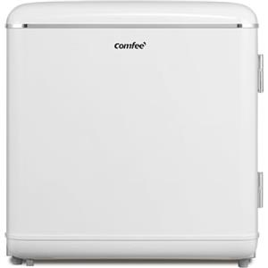 COMFEE' RCD50WH2EURT(E) Frigorifero piccolo 47Litri, Design retrò, Mini frigo tavolo mono porta, Termostato regolabile, Silenzioso, Adatto a casa, ufficio e hotel,Bianco