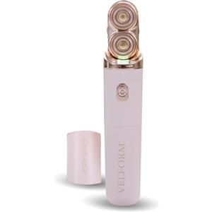VELFORM Epilatore Corpo & Viso, Sistema di Depilazione Avanzato, Luce LED, Doppie Testine, Tutti i Tipi di Pelle, Testine Intercambiabili, Massima Precisione, Depilazione Corpo e Viso