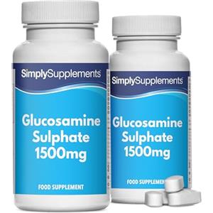 Simply Supplements Glucosamina solfato 1500 mg - 120 capsule - 4 mesi di durata - SimplySupplements