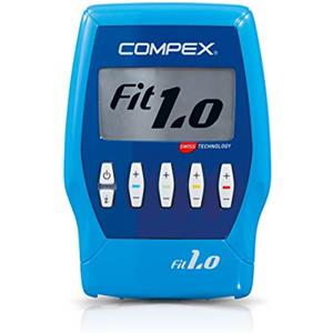 COMPEX FIT 1.0 - Elettrostimolatore muscolare EMS, TENS e Massaggio - 4 canali indipendenti, 999 livelli di intensità, 10 programmi - Compatibile con l'app Compex Coach