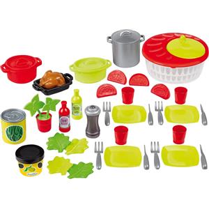 Ecoiffier Set di Pentole per Bambini - 43 Pezzi in Plastica per Gioco di Ruolo da Chef