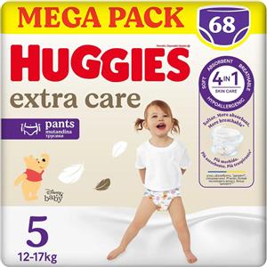 HUGGIES Pannolini Huggies Extra Care Mutandina Megapack - Taglia 5 - 12-17 Kg - 68 Pezzi