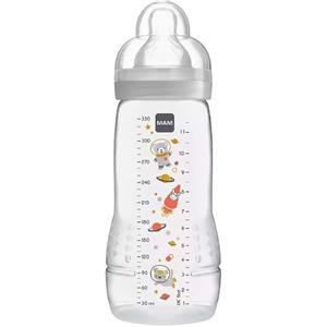 MAM Easy Active Biberon 330ml con Tettarella in Silicone SkinSoft per Bambini 4 Mesi - Colore Neutro