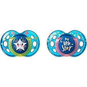 Tommee Tippee 18-36 Mesi Closer to Nature Night Time 2 Succhietti Ortodontici, Modello Assortito