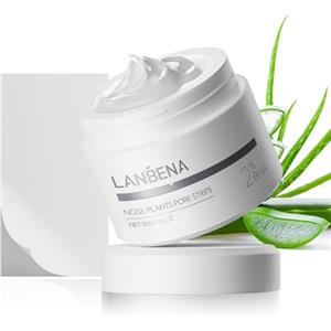 LANBENA Rimuovi punti neri, LANBENA Rimuovi i punti neri dal viso Stacca la maschera per il viso Strisce per il naso per i punti neri (1,05 once), per l'idratazione, la pulizia