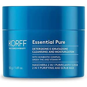 KORFF Essence Maschera 2 in 1 Purificante e Scrub, Elimina le Impurità, per Pelle Normali e Miste, 50ml