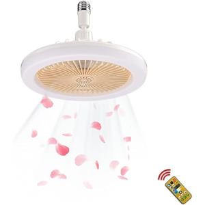 Lyoveu Ventilatori da Soffitto con Luci E Telecomando,lampadario con Ventilatore da Soffitto,Ultra-Silenzioso 3 velocità Regolabile Fan Plafoniera con Telecomando per Soggiorno Camera da Letto