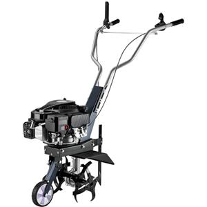 Wiltec Motozappa a scoppio, fresa a scoppio, larghezza di lavoro 36 cm, profondità di lavoro 25 cm, motore a benzina a 4 tempi, 2,5 kW, 144cc, 4 set di lame