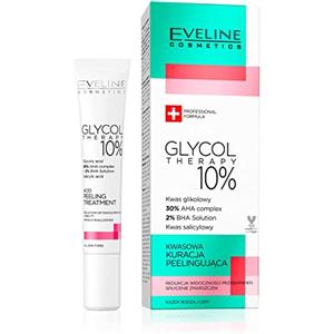 Eveline Cosmetics Glycol Therapy Peeling AHA BHA 30% AHA con Acido Glicolico per Pelle Liscia e Rinnovata Formula Vegana