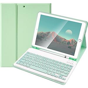 SOPPY Custodia con Tastiera per iPad 9.7 per iPad 6a Generazione 2018 iPad 5a Gene 2017 iPad Pro 9.7 iPad Air 2 Air 1 con Bluetooth Tastiera Rimovibile Wireless Cover per iPad 9.7 - Verde