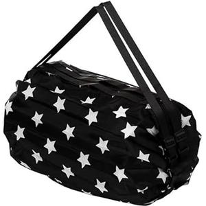 GIMIRO Multifunzionale Pieghevole Borsa Da Viaggio Duffel Zaino Borsa A Tracolla Grande Capacità Shopping Borse Sport Fitness, Black/White Star, Borsa