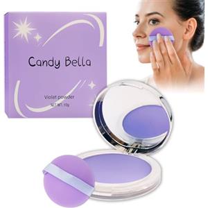 Gubuyi Lavanda Cipria Opacizzante Viso,Cipria Gel Candy Bella,Cipria Gel Opacizzante Viso,Cipria Fissante Opaca Setosa,Cipria Fissante,Controllo Dell'olio a Trucco A Lunga Durata