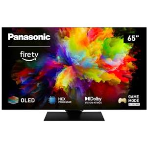 Panasonic TV-65Z80AEZ, Serie Z80 65 pollici Smart TV OLED 4K Ultra HD, 2024, Fire TV, Dolby Vision e Atmos, Modalità Game Extreme, Controllo Vocale Alexa, Airplay, Nero