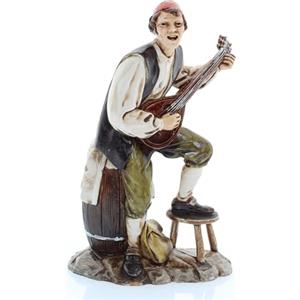 Moranduzzo Cantastorie per Presepe da Cm 12 Scala 1:15 -Statuine Presepe Indistruttibili - Stile 700', Pittura Rifinita a Mano, Prodotto Ufficiale, Made in Italy, Scultore M. Landi