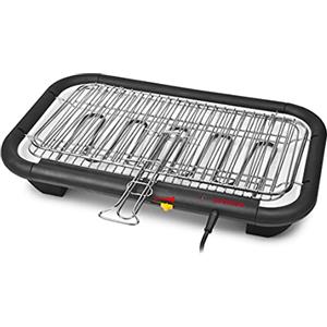 G3 Ferrari G10027 Galactic Grill Barbecue Griglia Elettrica XL, 2300 W, Regolazione temperatura, Griglia Inox, Vassoio porcellanato, Nero