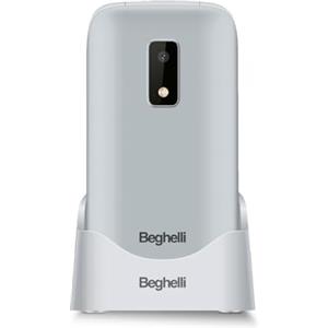 Beghelli - Telefono Anziani Salvalavita SLV30 Plus, Conchiglia gsm con Tasto SOS e Chiamata Rapida, Cellulare con Grandi Tasti, Volume Alto, Display 2.8, Torcia, Radio, Fotocamera - Colore: Grigio