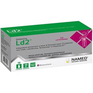 Named Disbioline LD2 - Integratore Alimentare con Fermenti Lattici, Lattoferrina e Vitamina D per Intestino e Sistema Immunitario - 10 Flaconcini da 10 ml