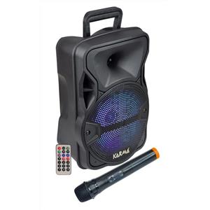 Karma LX8 Diffusore Amplificato 300W con Batteria Ricaricabile, Radiomicrofono e Bluetooth - Nero