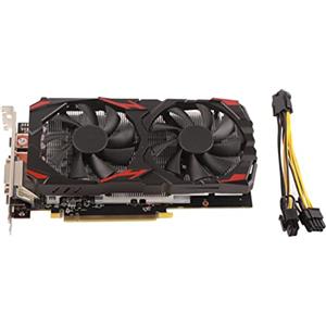 Akozon Carta Grafica Scheda Grafica RX580 Scheda Grafica 8 GB GDDR5 a 256 Bit Supporta Ventole di Raffreddamento 8K 2 16 PCI Express Scheda Grafica da Gioco 3.0