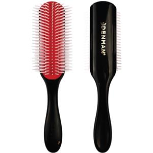 Denman Curly Hair Brush D4 (Black & Red) 9 Row Styling Brush, Smoothing Longer Hair and Defining Curls - For Women and Men