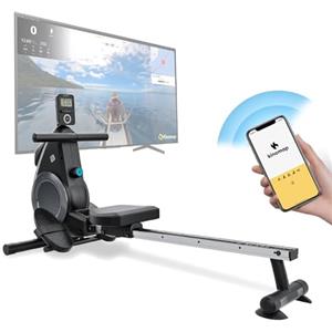 Bluefin Fitness Vogatore Bluefin Fitness Blade FIT | Compatibile con Kinomap | per palestra domestica | Pieghevole | Console digitale LCD | App per smartphone | per la tua casa