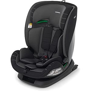 Foppapedretti Seggiolino Auto Pitstop I-Size, per bambini da 76 a 150 cm di altezza, 15mesi-12 anni, conforme ECE R129, Fissaggio Dualfix (Isofix e non), Safe Body Protection, Comfort Kid Pad, Nero