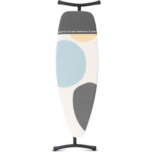 Brabantia - Asse da Stiro D - Per Caldaia a Vapore - Modello XL per Stirare - Regolabile in Altezza - Piedini Antiscivolo Protettivi Robusti - Adatto per Stirare Seduti - Spring Bubbles - 135x45 cm