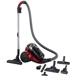 Hoover REACTIV RC81_RC25011 Aspirapolvere a Traino Senza Sacco, 800W, 2 Litri, 75 dBA, Ciclonico, Filtro Epa, Spazzola Parquet, Mini Turbo Spazzola, Rosso