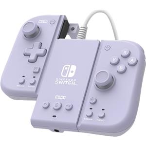 Hori Split Pad Compact Attachment Set (Violetto Lavanda) Controller ergonomico per la modalita' portatile con adattatore cablato per Nintendo Switch/OLED - Licenza ufficiale Nintendo