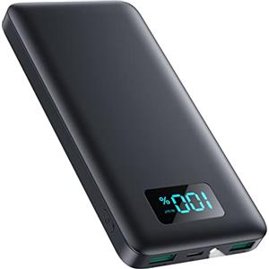 AXNEB Power Bank 13800mAh,Ultra Sottile & Leggero Caricatore Portatile con Display LCD,3A PD USB C Ingressi&Uscite Powerbank con Torcia LED Batteria Esterna per iPhone Samsung Huawei-Nero opaco