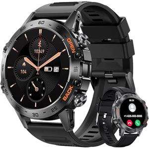 SUNKTA Orologio da uomo con chiamata Bluetooth per Android iOS 400 mAh Sport Smartwatch Uomo 2 Braccialetti in Nero per Orologio Uomo Collegato Frequenza Cardiaca Sonno Salute Monitor