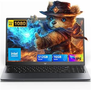 ACEMAGIC PC Portatile lntel N97 (Fino a 3,6Ghz) Gaming Notebook 16GB RAM 512GB SSD(Fino 2 TB) Laptop, 3*USB 3.2 Computer Portatile,HDMI,Type-C 5000mAh,15,6'' IPS 16:9 PC Portatil - Copertura Webcam