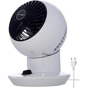 Iris Ohyama Woozoo, 11m², Ventilatore da Tavolo, Ufficio Fan, Bianco, 3 Velocità, Silenzioso, Portatile, Per Camera, Soggiorno, Cucina, Circolatore d'Aria, Raffreddamento, Potente, PCF-SM12N