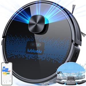 Lubluelu 4000Pa Robot Aspirapolvere Lavapavimenti con Mappatura a 5 Piani, Robot Vacuum Mop 3 in 1, LiDAR Laser 9.0, Aspirapolvere Robot Silenzioso per Pulizia Domestica, WiFi/APP/Alex Control (SL60D)