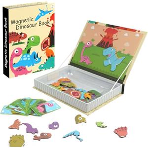 Aolso Puzzle Magnetico Giochi, Puzzle magnetico con dinosauro per bambini, Set da 1 Pezzo Gioco Educativo Magnetico, Apprendimento Motricità Fine e Immaginazione - Da 3 Anni in Su