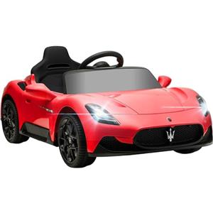 AIYAPLAY Macchina Elettrica per Bambini 3-6 Anni 12V Licenza Maserati MC20, 3-5km/h Auto Elettrica per Bambini con 2 Motori, Sospensioni, Telecomando, Musica, Clacson e Fari LED, Rosso