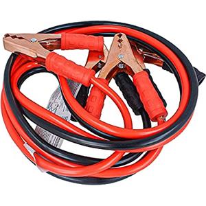 CARALL Kit Cavi Batteria Auto, Cavo di Avviamento 800 Ampere, 10 mm² x 2,5 Metri, 2 Pezzi Nero e Rosso, per Emergenza Auto e Moto Fino a 2000cc