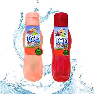 MORANGO 2 Bottiglie d'acqua Riutilizzabili da 75CL. Borraccia in Plastica PP senza BPA. Bottiglia Trasparente con Manico per Scuola, Sport e Viaggi.