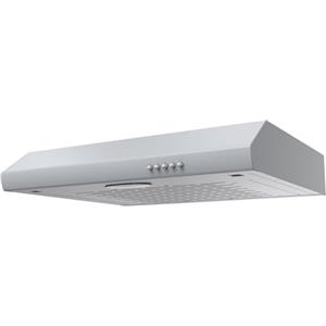 FIREGAS Cappa Aspirante 60 cm con Filtro a Carbone Incluso, Aspirazione con Ricircolo, Luce LED, Alta Efficienza Energetica e Design Moderno, Colore Grigio